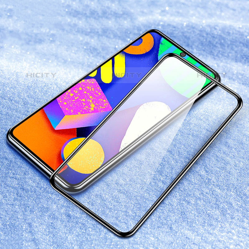 Schutzfolie Full Coverage Displayschutzfolie Panzerfolie Gehärtetes Glas Glasfolie Skins zum Aufkleben Panzerglas F04 für Samsung Galaxy M52 5G Schwarz groß