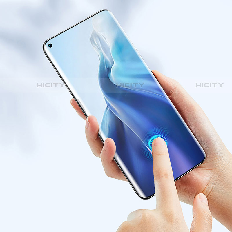 Schutzfolie Full Coverage Displayschutzfolie Panzerfolie Gehärtetes Glas Glasfolie Skins zum Aufkleben Panzerglas F04 für Xiaomi Mi 11 Lite 5G NE Schwarz groß