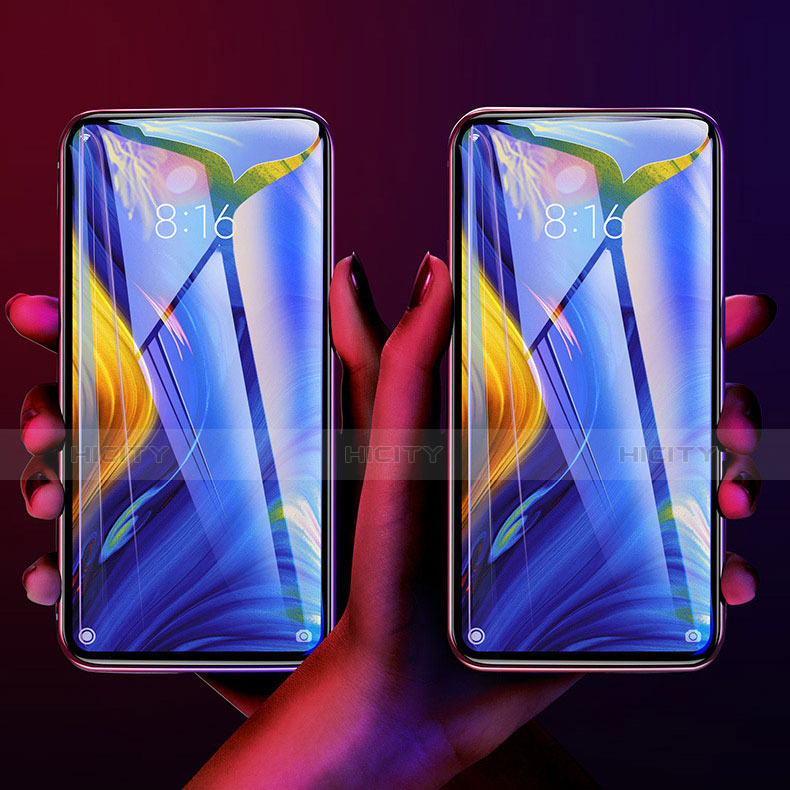 Schutzfolie Full Coverage Displayschutzfolie Panzerfolie Gehärtetes Glas Glasfolie Skins zum Aufkleben Panzerglas F04 für Xiaomi Mi Mix 3 Schwarz