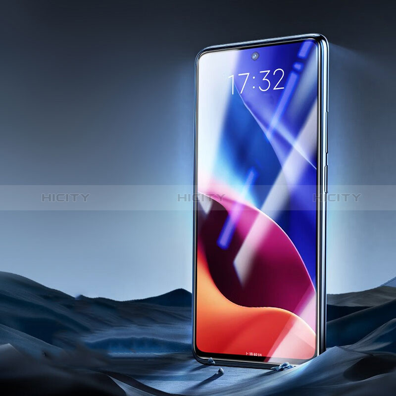 Schutzfolie Full Coverage Displayschutzfolie Panzerfolie Gehärtetes Glas Glasfolie Skins zum Aufkleben Panzerglas F04 für Xiaomi Poco F3 5G Schwarz