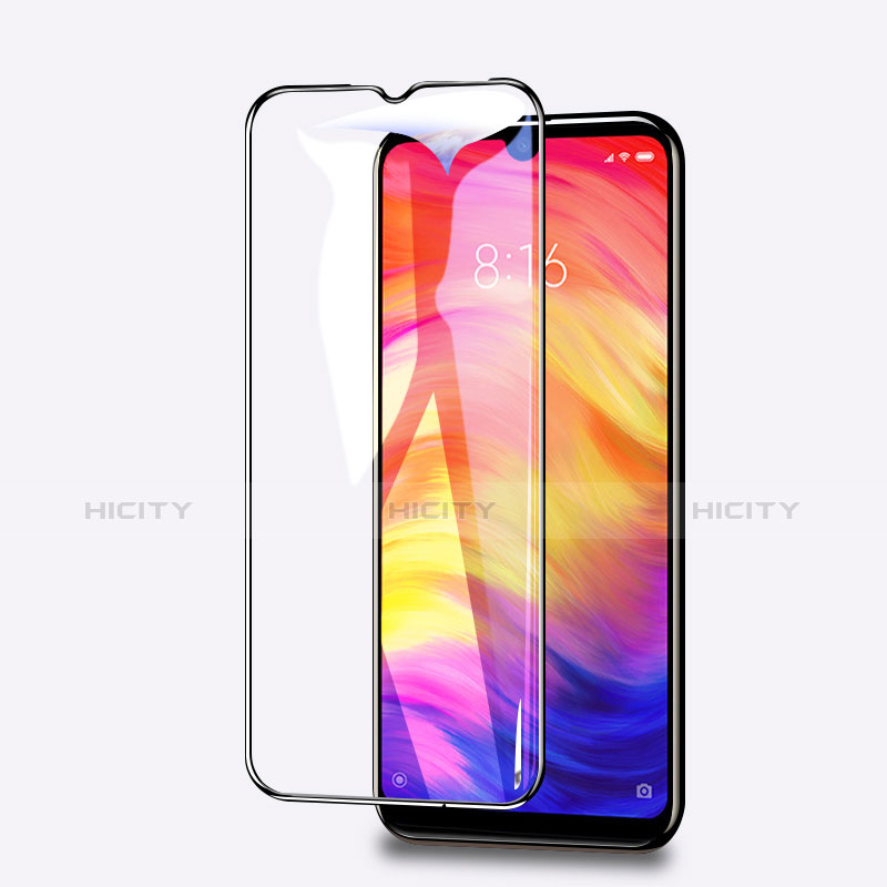 Schutzfolie Full Coverage Displayschutzfolie Panzerfolie Gehärtetes Glas Glasfolie Skins zum Aufkleben Panzerglas F04 für Xiaomi Redmi Note 7 Schwarz