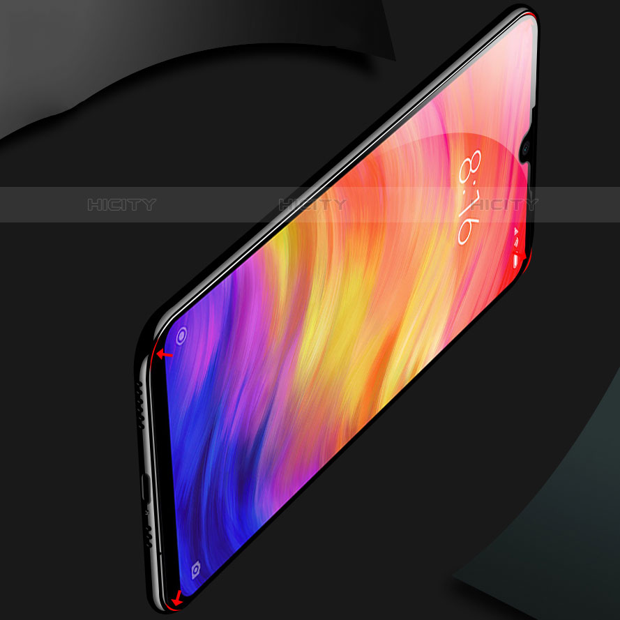 Schutzfolie Full Coverage Displayschutzfolie Panzerfolie Gehärtetes Glas Glasfolie Skins zum Aufkleben Panzerglas F04 für Xiaomi Redmi Note 8T Schwarz