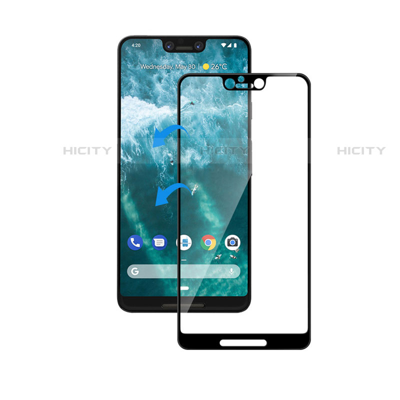 Schutzfolie Full Coverage Displayschutzfolie Panzerfolie Gehärtetes Glas Glasfolie Skins zum Aufkleben Panzerglas F05 für Google Pixel 3 XL Schwarz