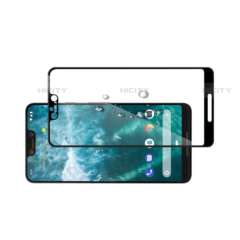 Schutzfolie Full Coverage Displayschutzfolie Panzerfolie Gehärtetes Glas Glasfolie Skins zum Aufkleben Panzerglas F05 für Google Pixel 3 XL Schwarz