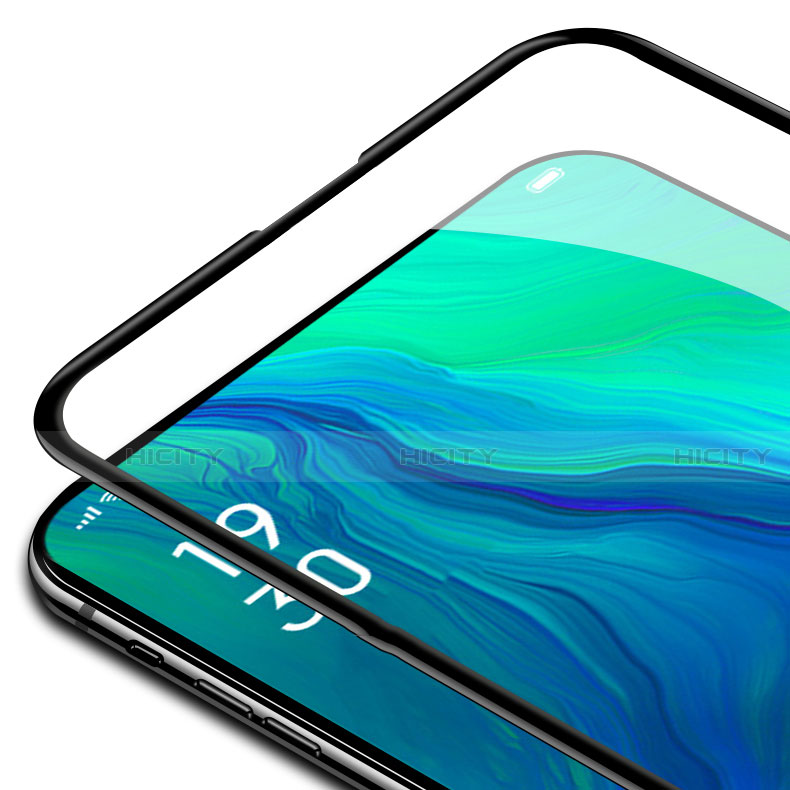 Schutzfolie Full Coverage Displayschutzfolie Panzerfolie Gehärtetes Glas Glasfolie Skins zum Aufkleben Panzerglas F05 für Oppo Reno Schwarz