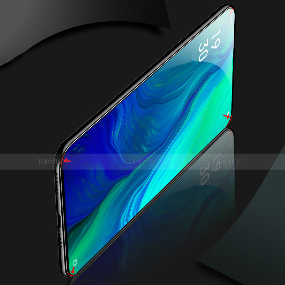 Schutzfolie Full Coverage Displayschutzfolie Panzerfolie Gehärtetes Glas Glasfolie Skins zum Aufkleben Panzerglas F05 für Oppo Reno Schwarz