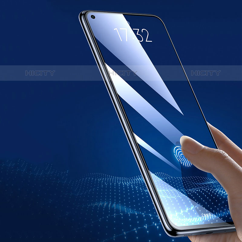 Schutzfolie Full Coverage Displayschutzfolie Panzerfolie Gehärtetes Glas Glasfolie Skins zum Aufkleben Panzerglas F05 für Oppo Reno5 Z 5G Schwarz