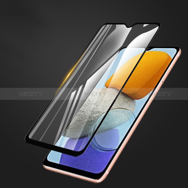 Schutzfolie Full Coverage Displayschutzfolie Panzerfolie Gehärtetes Glas Glasfolie Skins zum Aufkleben Panzerglas F05 für Samsung Galaxy A02s Schwarz