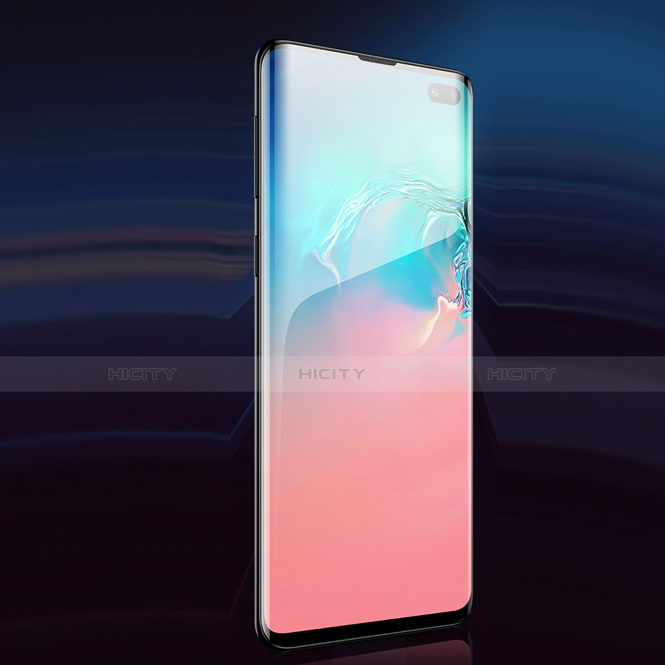 Schutzfolie Full Coverage Displayschutzfolie Panzerfolie Gehärtetes Glas Glasfolie Skins zum Aufkleben Panzerglas F05 für Samsung Galaxy S10 Plus Schwarz