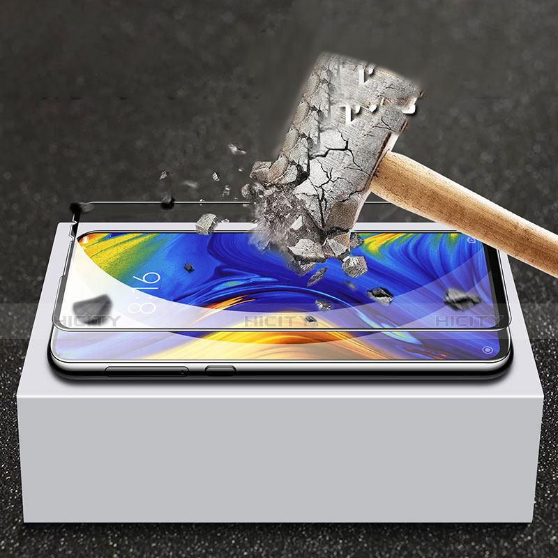 Schutzfolie Full Coverage Displayschutzfolie Panzerfolie Gehärtetes Glas Glasfolie Skins zum Aufkleben Panzerglas F05 für Xiaomi Mi Mix 3 Schwarz