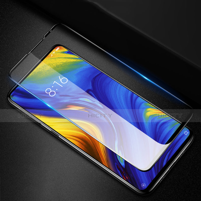 Schutzfolie Full Coverage Displayschutzfolie Panzerfolie Gehärtetes Glas Glasfolie Skins zum Aufkleben Panzerglas F05 für Xiaomi Mi Mix 3 Schwarz