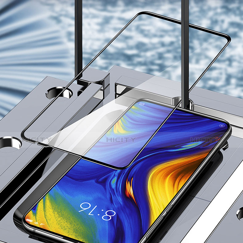 Schutzfolie Full Coverage Displayschutzfolie Panzerfolie Gehärtetes Glas Glasfolie Skins zum Aufkleben Panzerglas F05 für Xiaomi Mi Mix 3 Schwarz