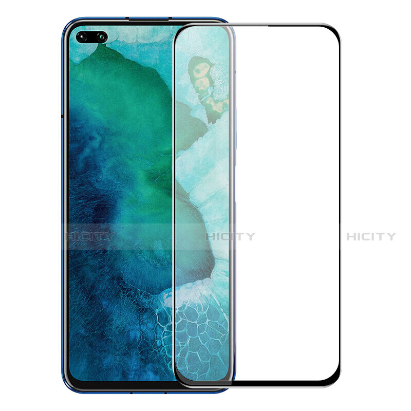 Schutzfolie Full Coverage Displayschutzfolie Panzerfolie Gehärtetes Glas Glasfolie Skins zum Aufkleben Panzerglas F06 für Huawei Nova 6 5G Schwarz groß