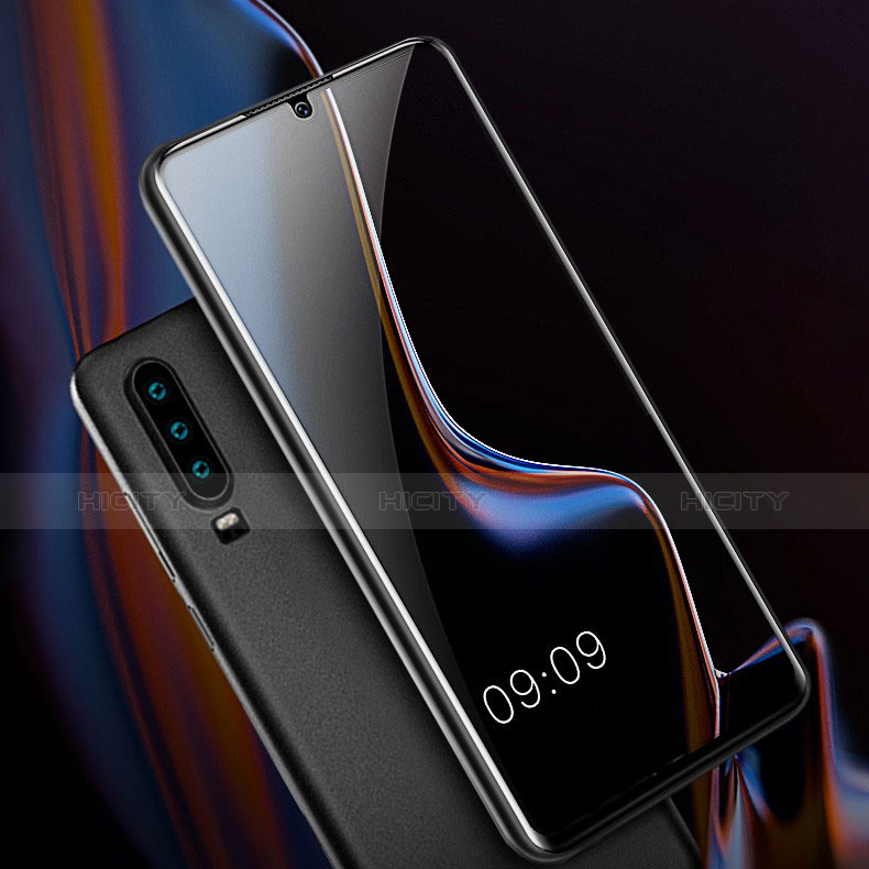 Schutzfolie Full Coverage Displayschutzfolie Panzerfolie Gehärtetes Glas Glasfolie Skins zum Aufkleben Panzerglas F06 für Huawei P30 Schwarz groß