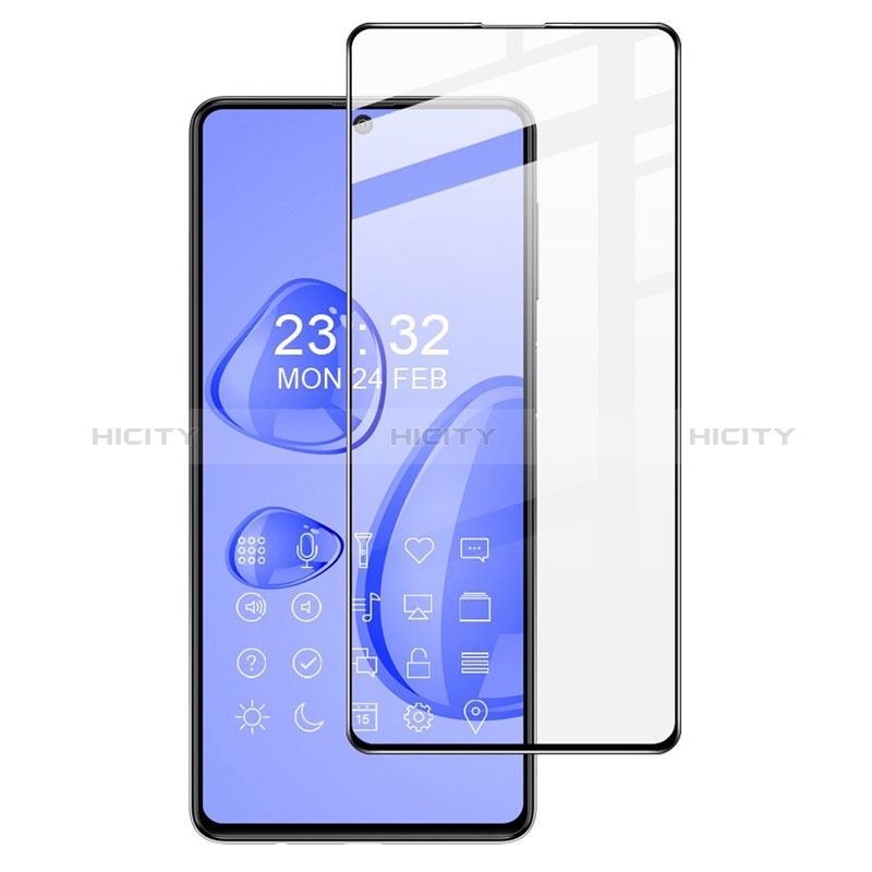 Schutzfolie Full Coverage Displayschutzfolie Panzerfolie Gehärtetes Glas Glasfolie Skins zum Aufkleben Panzerglas F06 für Oppo A1 Pro 5G Schwarz