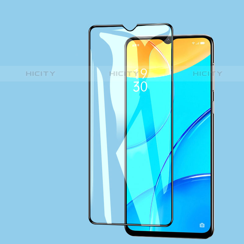 Schutzfolie Full Coverage Displayschutzfolie Panzerfolie Gehärtetes Glas Glasfolie Skins zum Aufkleben Panzerglas F06 für Oppo A54s Schwarz Plus