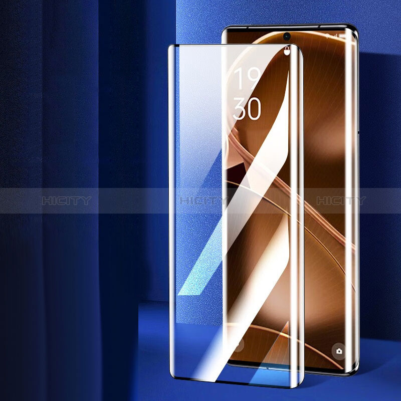 Schutzfolie Full Coverage Displayschutzfolie Panzerfolie Gehärtetes Glas Glasfolie Skins zum Aufkleben Panzerglas F06 für Oppo Find X6 Pro 5G Schwarz Plus