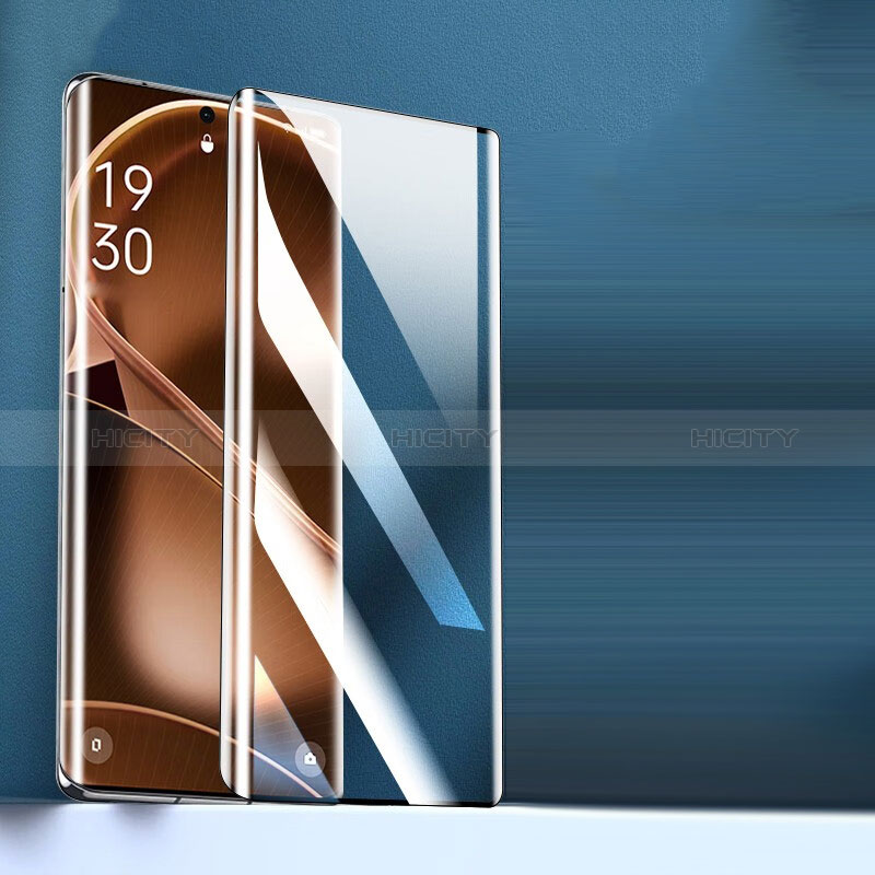 Schutzfolie Full Coverage Displayschutzfolie Panzerfolie Gehärtetes Glas Glasfolie Skins zum Aufkleben Panzerglas F06 für Oppo Find X6 Pro 5G Schwarz groß