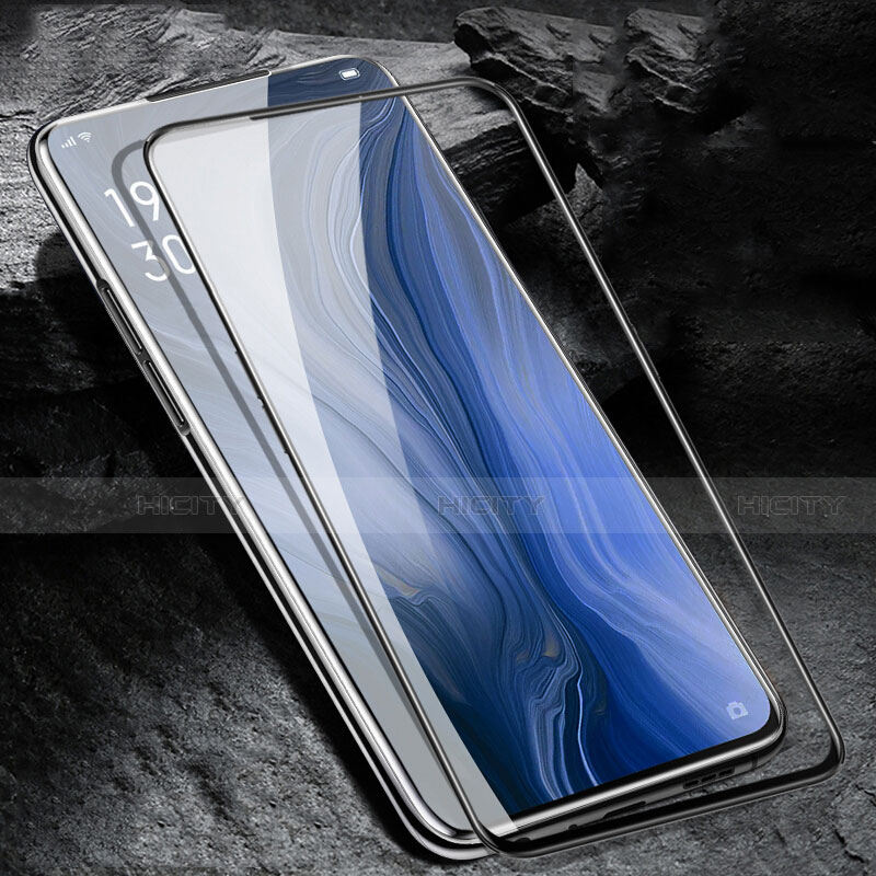 Schutzfolie Full Coverage Displayschutzfolie Panzerfolie Gehärtetes Glas Glasfolie Skins zum Aufkleben Panzerglas F06 für Oppo Reno Schwarz