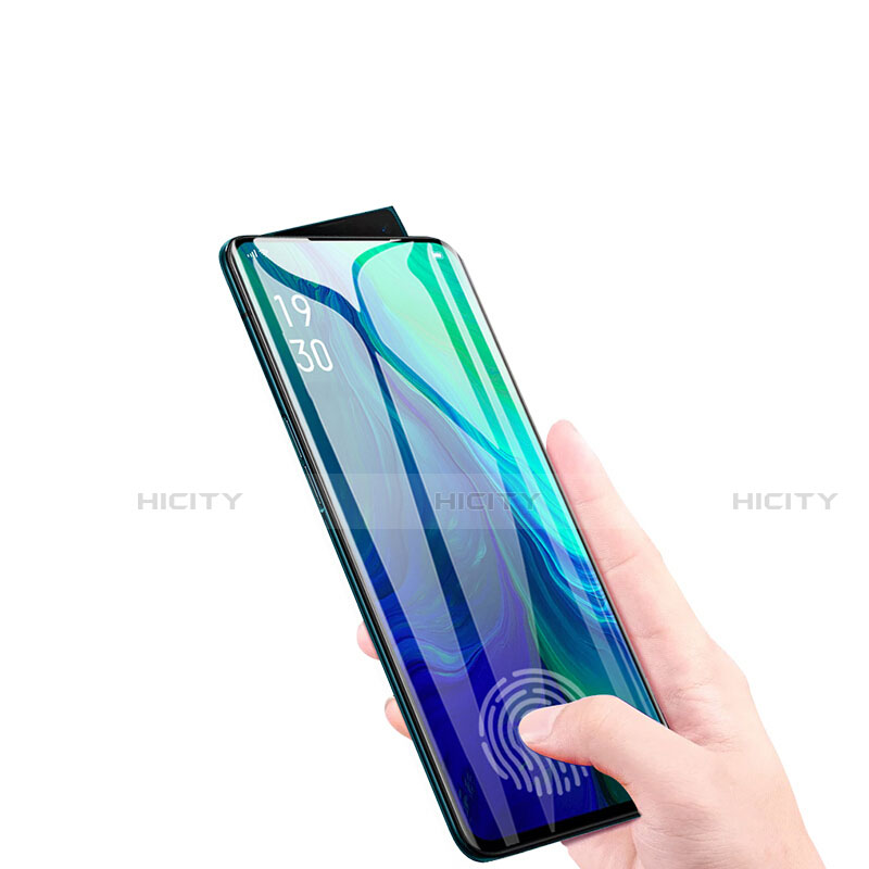 Schutzfolie Full Coverage Displayschutzfolie Panzerfolie Gehärtetes Glas Glasfolie Skins zum Aufkleben Panzerglas F06 für Oppo Reno Schwarz