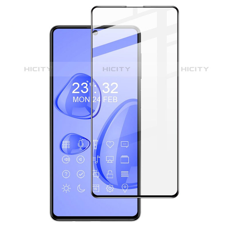 Schutzfolie Full Coverage Displayschutzfolie Panzerfolie Gehärtetes Glas Glasfolie Skins zum Aufkleben Panzerglas F06 für Oppo Reno8 Pro+ Plus 5G Schwarz groß