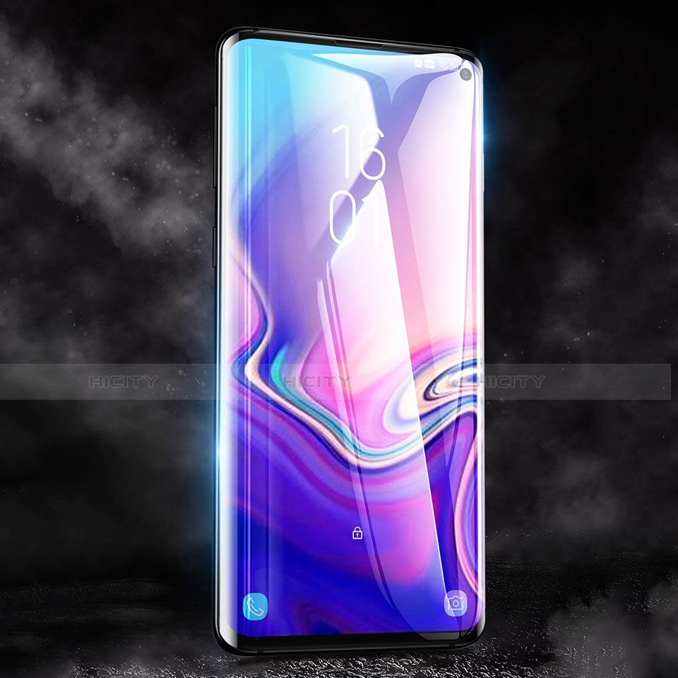 Schutzfolie Full Coverage Displayschutzfolie Panzerfolie Gehärtetes Glas Glasfolie Skins zum Aufkleben Panzerglas F06 für Samsung Galaxy S10 5G Schwarz Plus