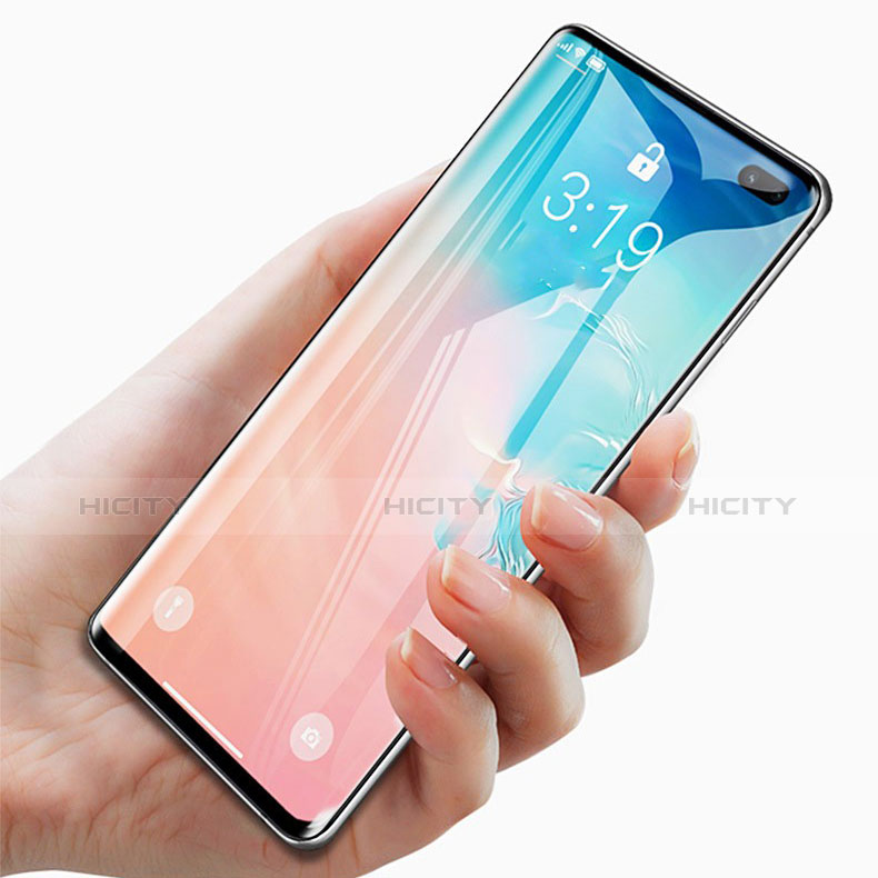 Schutzfolie Full Coverage Displayschutzfolie Panzerfolie Gehärtetes Glas Glasfolie Skins zum Aufkleben Panzerglas F06 für Samsung Galaxy S10 Plus Schwarz Plus