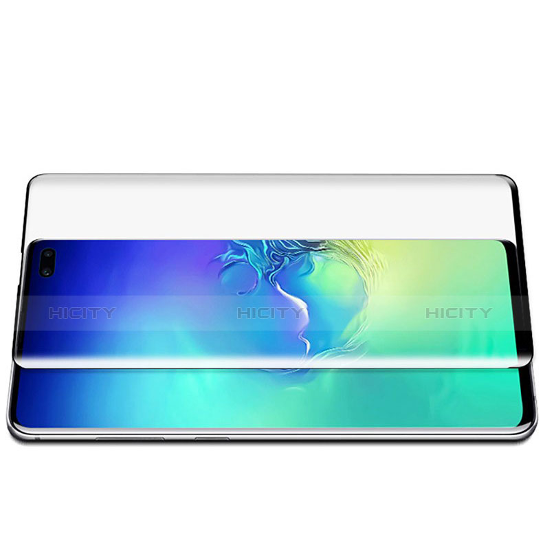 Schutzfolie Full Coverage Displayschutzfolie Panzerfolie Gehärtetes Glas Glasfolie Skins zum Aufkleben Panzerglas F06 für Samsung Galaxy S10 Plus Schwarz groß