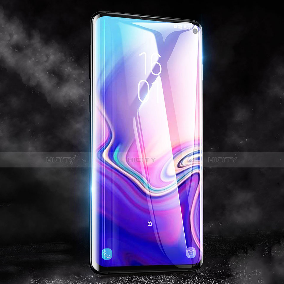 Schutzfolie Full Coverage Displayschutzfolie Panzerfolie Gehärtetes Glas Glasfolie Skins zum Aufkleben Panzerglas F06 für Samsung Galaxy S10 Schwarz