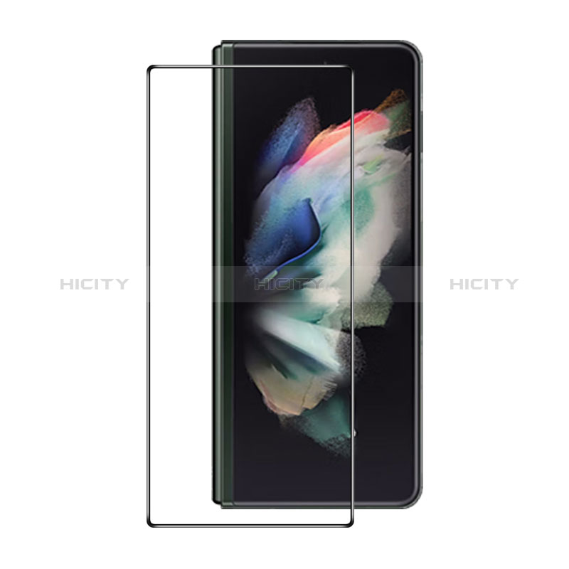 Schutzfolie Full Coverage Displayschutzfolie Panzerfolie Gehärtetes Glas Glasfolie Skins zum Aufkleben Panzerglas F06 für Samsung Galaxy Z Fold3 5G Schwarz