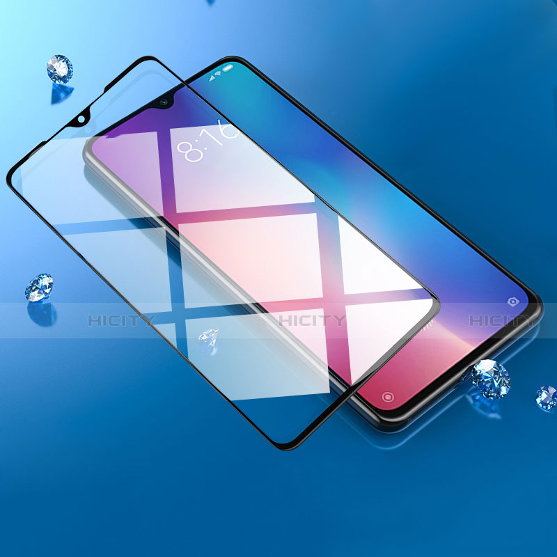 Schutzfolie Full Coverage Displayschutzfolie Panzerfolie Gehärtetes Glas Glasfolie Skins zum Aufkleben Panzerglas F06 für Xiaomi Mi A3 Lite Schwarz