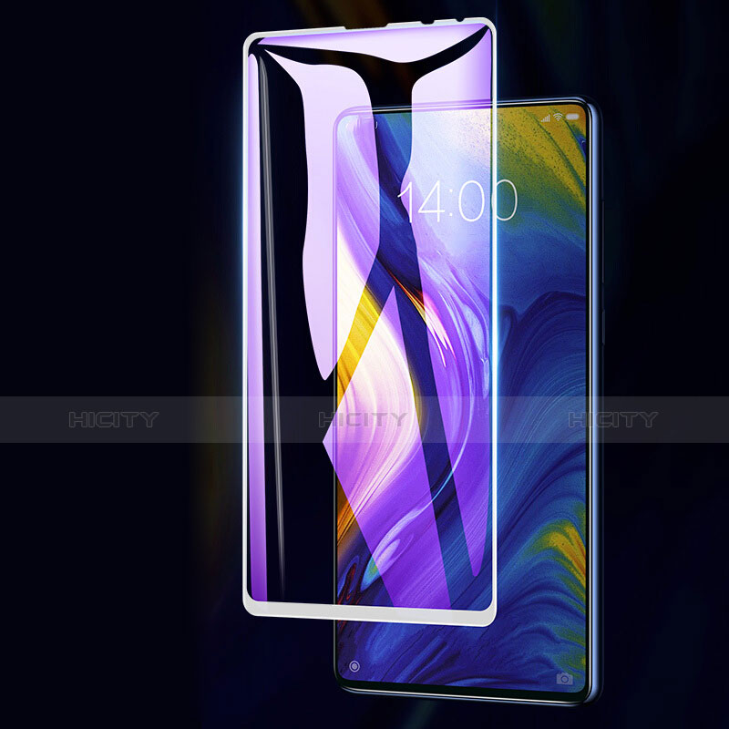 Schutzfolie Full Coverage Displayschutzfolie Panzerfolie Gehärtetes Glas Glasfolie Skins zum Aufkleben Panzerglas F06 für Xiaomi Mi Mix 3 Weiß