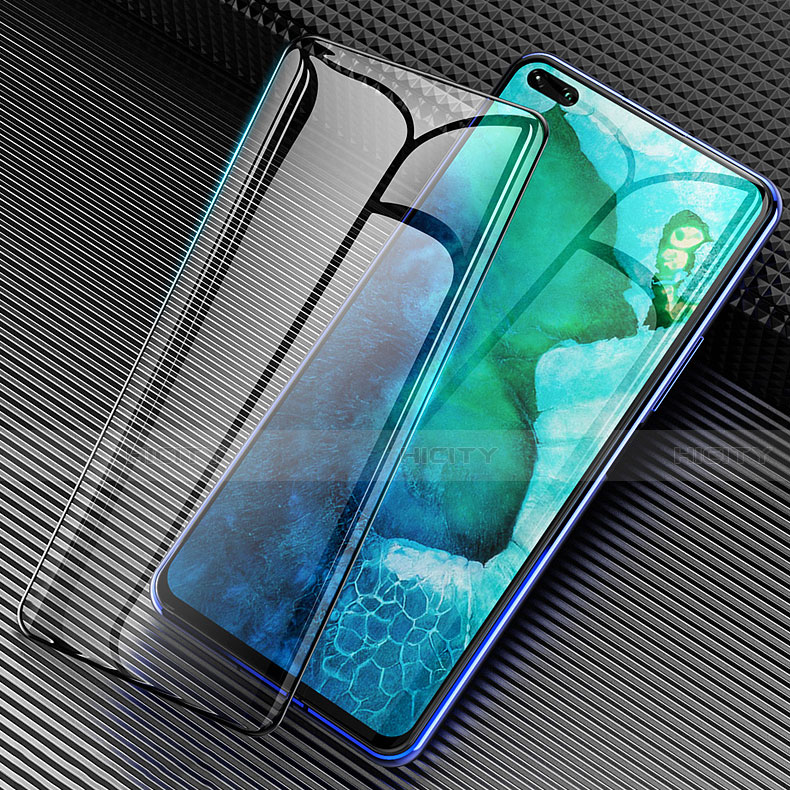 Schutzfolie Full Coverage Displayschutzfolie Panzerfolie Gehärtetes Glas Glasfolie Skins zum Aufkleben Panzerglas F07 für Huawei Honor V30 5G Schwarz