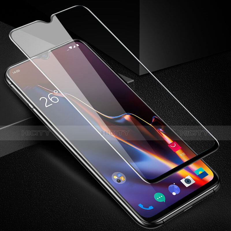 Schutzfolie Full Coverage Displayschutzfolie Panzerfolie Gehärtetes Glas Glasfolie Skins zum Aufkleben Panzerglas F07 für OnePlus 6T Schwarz