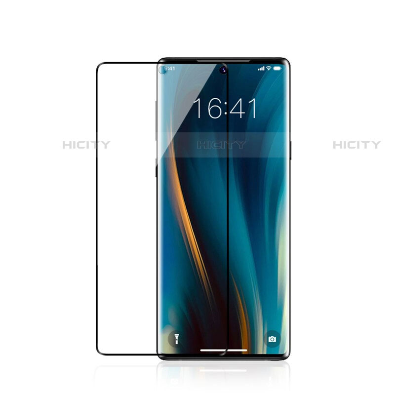 Schutzfolie Full Coverage Displayschutzfolie Panzerfolie Gehärtetes Glas Glasfolie Skins zum Aufkleben Panzerglas F07 für Samsung Galaxy Note 10 Plus 5G Schwarz