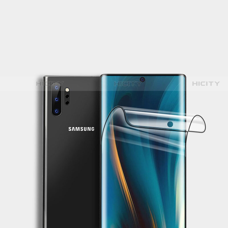 Schutzfolie Full Coverage Displayschutzfolie Panzerfolie Gehärtetes Glas Glasfolie Skins zum Aufkleben Panzerglas F07 für Samsung Galaxy Note 10 Plus 5G Schwarz