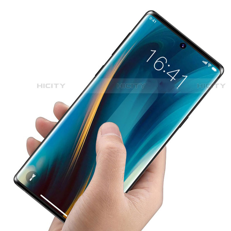 Schutzfolie Full Coverage Displayschutzfolie Panzerfolie Gehärtetes Glas Glasfolie Skins zum Aufkleben Panzerglas F07 für Samsung Galaxy Note 10 Plus 5G Schwarz