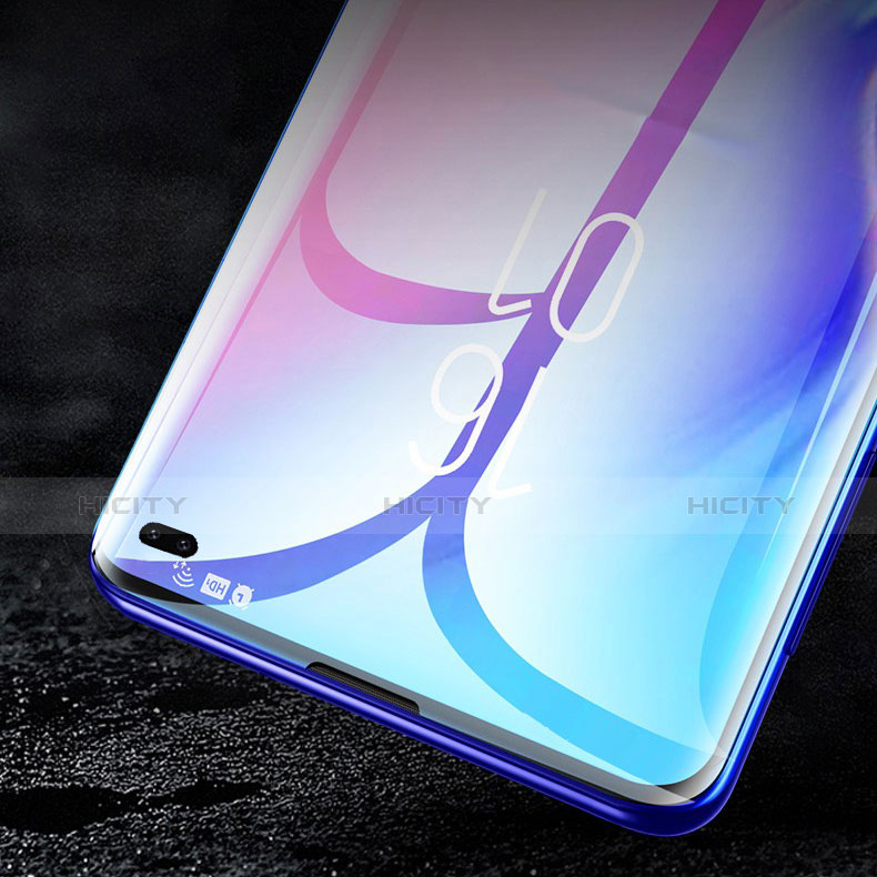 Schutzfolie Full Coverage Displayschutzfolie Panzerfolie Gehärtetes Glas Glasfolie Skins zum Aufkleben Panzerglas F07 für Samsung Galaxy S10 Plus Schwarz