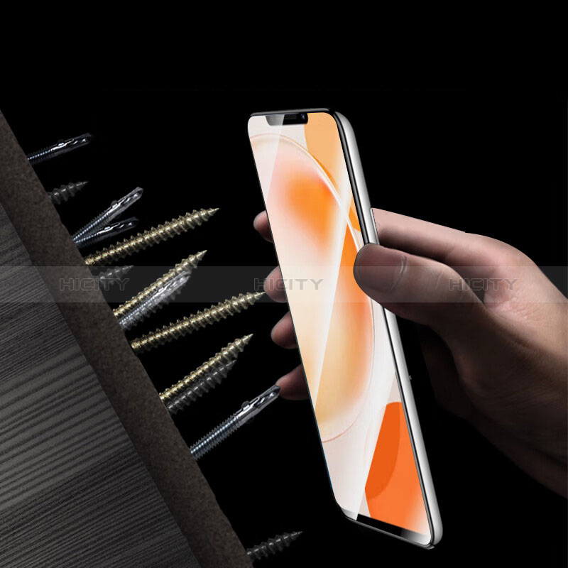 Schutzfolie Full Coverage Displayschutzfolie Panzerfolie Gehärtetes Glas Glasfolie Skins zum Aufkleben Panzerglas F08 für Huawei Nova Y91 Schwarz