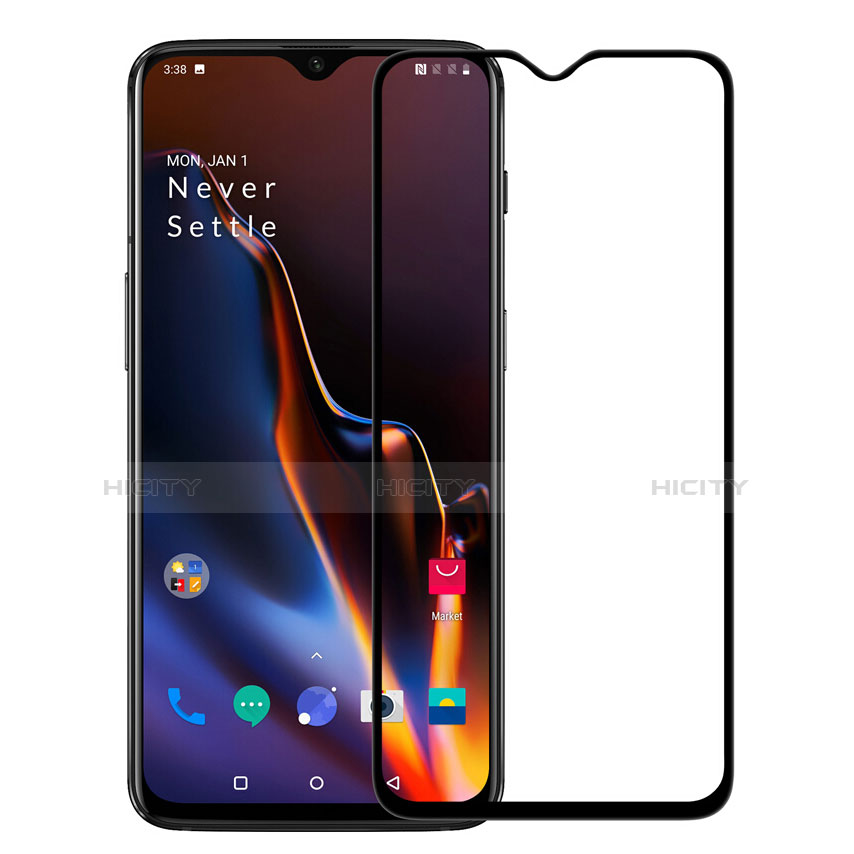 Schutzfolie Full Coverage Displayschutzfolie Panzerfolie Gehärtetes Glas Glasfolie Skins zum Aufkleben Panzerglas F08 für OnePlus 6T Schwarz