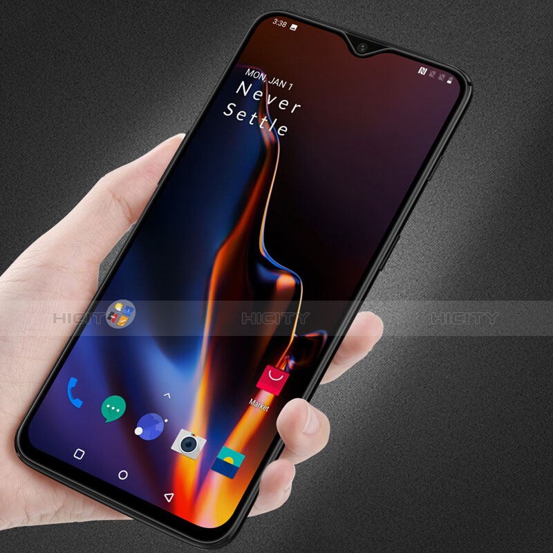 Schutzfolie Full Coverage Displayschutzfolie Panzerfolie Gehärtetes Glas Glasfolie Skins zum Aufkleben Panzerglas F08 für OnePlus 6T Schwarz