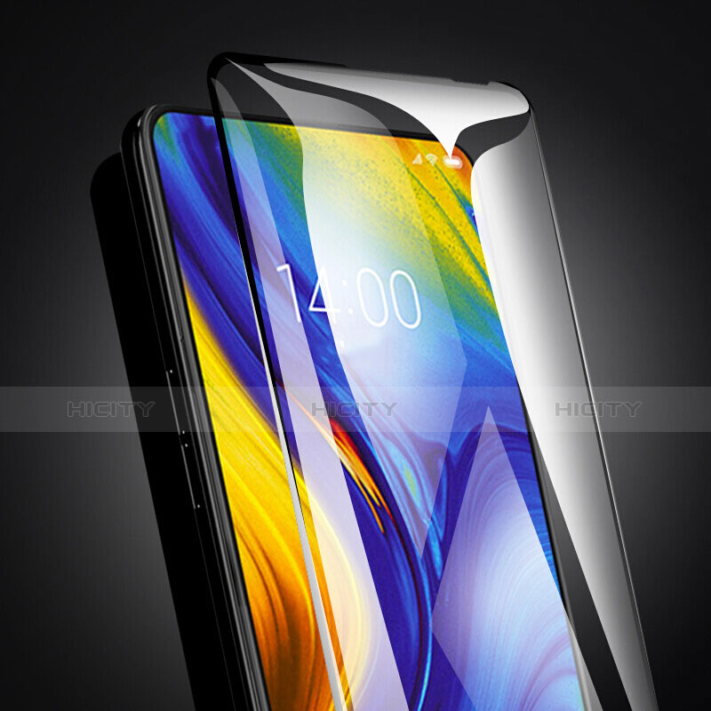 Schutzfolie Full Coverage Displayschutzfolie Panzerfolie Gehärtetes Glas Glasfolie Skins zum Aufkleben Panzerglas F08 für Xiaomi Mi Mix 3 Schwarz groß