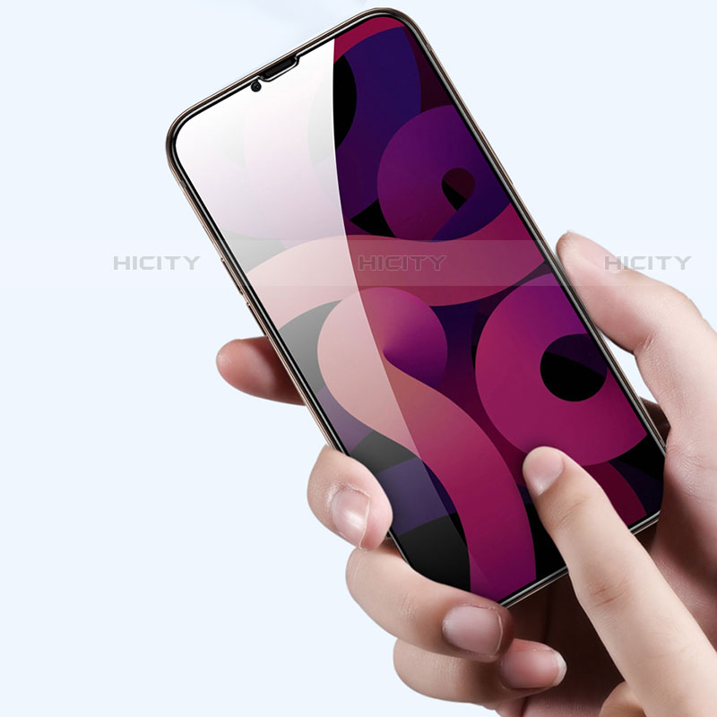 Schutzfolie Full Coverage Displayschutzfolie Panzerfolie Gehärtetes Glas Glasfolie Skins zum Aufkleben Panzerglas F09 für Apple iPhone 15 Pro Max Schwarz groß