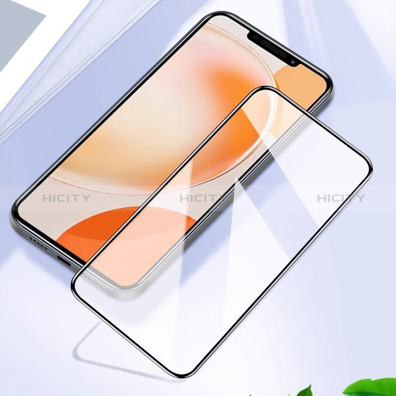 Schutzfolie Full Coverage Displayschutzfolie Panzerfolie Gehärtetes Glas Glasfolie Skins zum Aufkleben Panzerglas F09 für Huawei Nova Y91 Schwarz