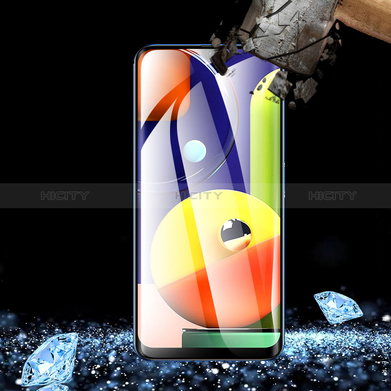 Schutzfolie Full Coverage Displayschutzfolie Panzerfolie Gehärtetes Glas Glasfolie Skins zum Aufkleben Panzerglas F09 für Samsung Galaxy A30S Schwarz