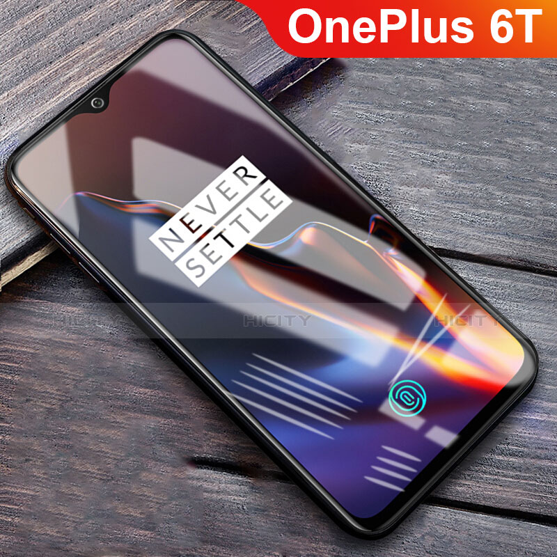 Schutzfolie Full Coverage Displayschutzfolie Panzerfolie Gehärtetes Glas Glasfolie Skins zum Aufkleben Panzerglas F10 für OnePlus 6T Schwarz