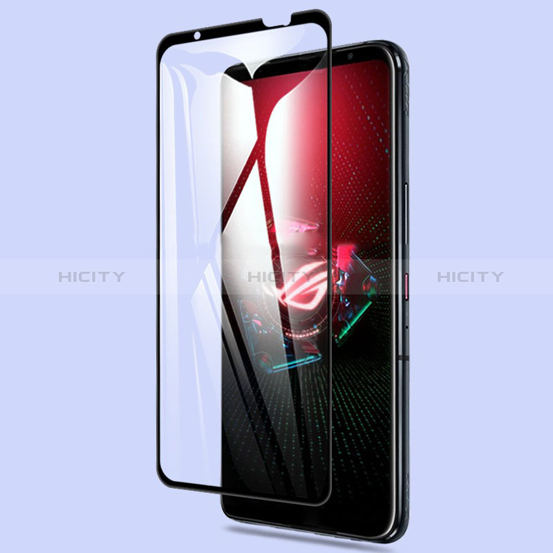 Schutzfolie Full Coverage Displayschutzfolie Panzerfolie Gehärtetes Glas Glasfolie Skins zum Aufkleben Panzerglas für Asus ROG Phone 5 Pro Schwarz