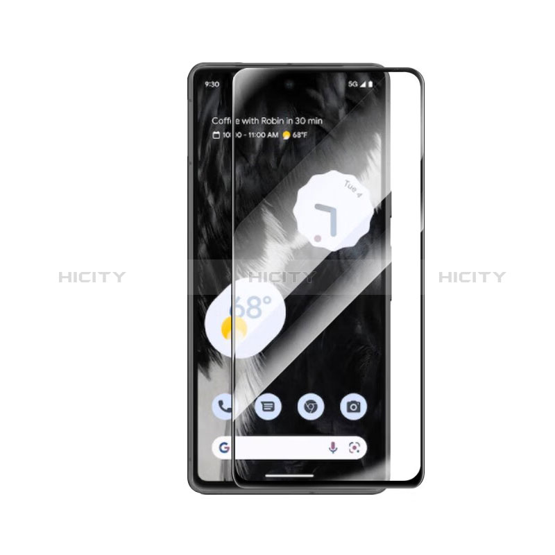 Schutzfolie Full Coverage Displayschutzfolie Panzerfolie Gehärtetes Glas Glasfolie Skins zum Aufkleben Panzerglas für Google Pixel 6 5G Schwarz