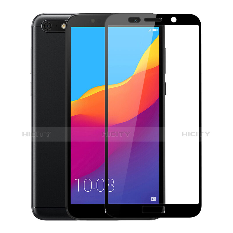 Schutzfolie Full Coverage Displayschutzfolie Panzerfolie Gehärtetes Glas Glasfolie Skins zum Aufkleben Panzerglas für Huawei Enjoy 8e Lite Schwarz