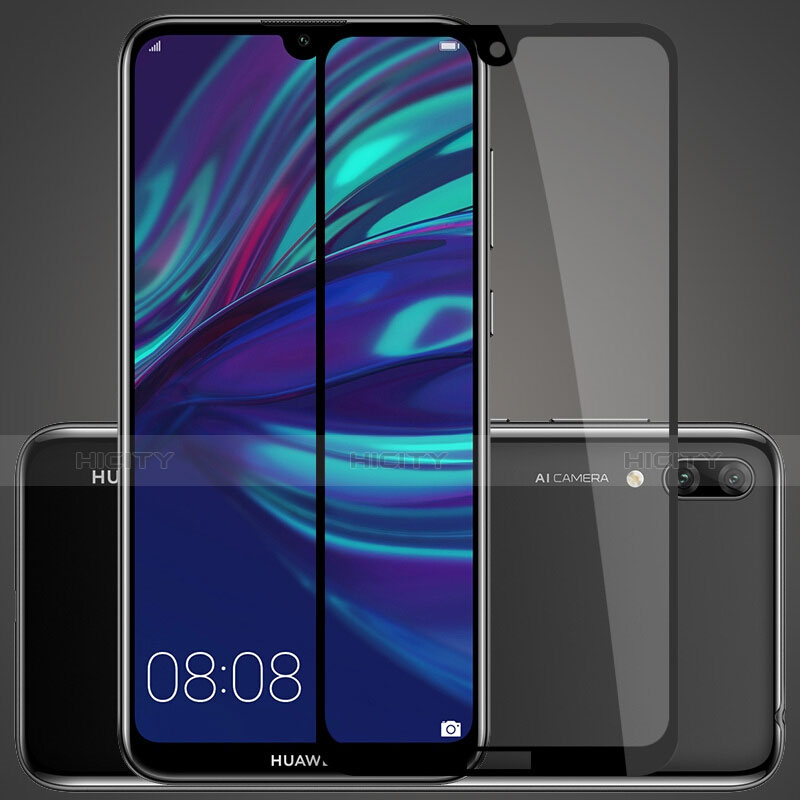 Schutzfolie Full Coverage Displayschutzfolie Panzerfolie Gehärtetes Glas Glasfolie Skins zum Aufkleben Panzerglas für Huawei Enjoy 9 Schwarz